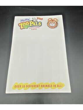 Hefty Zoo Pals Notepad Writing Paper Memo Pad ZooPals Collectible 50 sheets